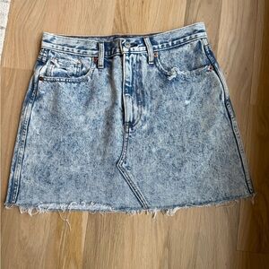 Abercrombie & Fitch Acid Wash Denim Mini Skirt